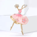 Alloy Rhinestone Ballet Girl Brooch Pin For Fashion Apparel Decor view 2
