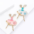 Alloy Rhinestone Ballet Girl Brooch Pin For Fashion Apparel Decor view 4