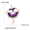 Alloy Dancing Girl Brooch Pin For Suit And Apparel Decoration view 6