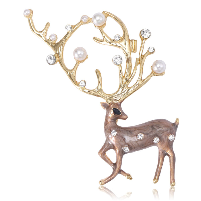 Alloy Deer Brooch Pin For Fresh Fashion Clothing Accessories