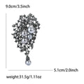 Alloy Rhinestone Pearl Pendant Brooch Pin For Women's Apparel view 6