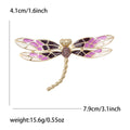 Alloy Enamel Dragonfly Brooch Delicate Lapel Pin For Sweaters And Coats view 4