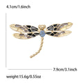 Alloy Enamel Dragonfly Brooch Delicate Lapel Pin For Sweaters And Coats view 6