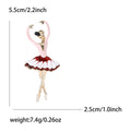 Alloy Enamel Ballet Girl Brooch Pin For Women Apparel Decoration view 6