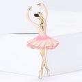 Alloy Enamel Ballet Girl Brooch Pin For Women Apparel Decoration view 2