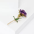 Metal Enamel Rose Brooch Pin For Garment Decoration And Fastening view 4