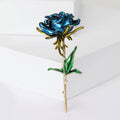 Metal Enamel Rose Brooch Pin For Garment Decoration And Fastening view 2