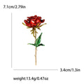 Metal Enamel Rose Brooch Pin For Garment Decoration And Fastening view 6