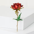 Metal Enamel Rose Brooch Pin For Garment Decoration And Fastening view 5