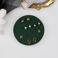 Vintage Weekly Stud Earrings Set With Cat Eye Teardrop Pearl Rhinestone Antler Alloy Earrings view 4