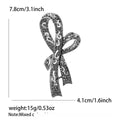 Alloy Rhinestone Bow Brooch Vintage Scarf Buckle Lapel Pin view 6