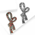 Alloy Rhinestone Bow Brooch Vintage Scarf Buckle Lapel Pin view 2