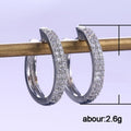 Electroplated Rhinestone Earrings For Women, Simple Versatile Copper Fashion Jewelry view 5