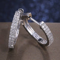 Electroplated Rhinestone Earrings For Women, Simple Versatile Copper Fashion Jewelry view 3