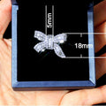 Fairy Flower Series Bowknot Trapezoid Diamond Simulated Ring For Women Luxury Bridal Jewelry view 5