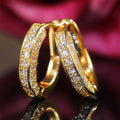 U Shaped Geometric Zircon Ear Cuff For Women, Sparkling Full Rhinestone Clip Earrings Jewelry view 3