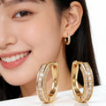 U Shaped Geometric Zircon Ear Cuff For Women, Sparkling Full Rhinestone Clip Earrings Jewelry view 1