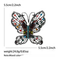 Alloy Rhinestone Hollow Butterfly Brooch For Womens Fashion Clothing view 5