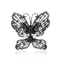 Alloy Rhinestone Hollow Butterfly Brooch For Womens Fashion Clothing view 1