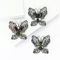 Alloy Rhinestone Hollow Butterfly Brooch For Womens Fashion Clothing view 2
