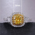 European American Sparkling Zircon Luxury Womens Ring Eight Hearts Eight Arrows Simulated Diamond Jewelry view 5