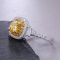 European American Sparkling Zircon Luxury Womens Ring Eight Hearts Eight Arrows Simulated Diamond Jewelry view 3