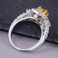 European American Sparkling Zircon Luxury Womens Ring Eight Hearts Eight Arrows Simulated Diamond Jewelry view 4