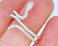 Sparkling Micro Pave Zircon Snake Ring For Women, Creative Statement Finger Jewelry view 2