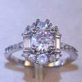 Elegant Prong Set Zircon Women's Ring European Couple Proposal Finger Jewelry view 4