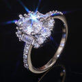 Elegant Prong Set Zircon Women's Ring European Couple Proposal Finger Jewelry view 2