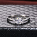 European Zircon Inlaid Engagement Ring Cross Border Hand Jewelry view 5