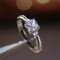 European Zircon Inlaid Engagement Ring Cross Border Hand Jewelry view 3