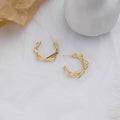 Geometric Six Point Star Alloy Hoop Stud Earrings for Women Elegant Multi Layer Metal Statement Earrings view 4