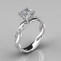 Rose Gold Princess Cut Diamond Inlaid Women Ring, European Style Fashion Jewelry view 3