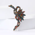 Alloy Rhinestone Flower Brooch For Women's Suits And Coats – Gun Black view 4