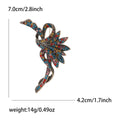 Alloy Rhinestone Flower Brooch For Women's Suits And Coats – Gun Black view 5