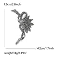 Alloy Rhinestone Flower Brooch For Women's Suits And Coats – Gun Black view 6