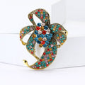 Alloy Rhinestone Flower Brooch Pin For Women Fashion Apparel view 2