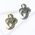 Alloy Rhinestone Flower Brooch Pin For Women Fashion Apparel view 1