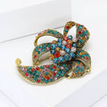 Alloy Rhinestone Flower Brooch Pin For Women Fashion Apparel view 3