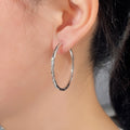 Oversized Smooth Big Hoop Earrings For Women Simple European American Nightclub Fashion Jewelry view 4