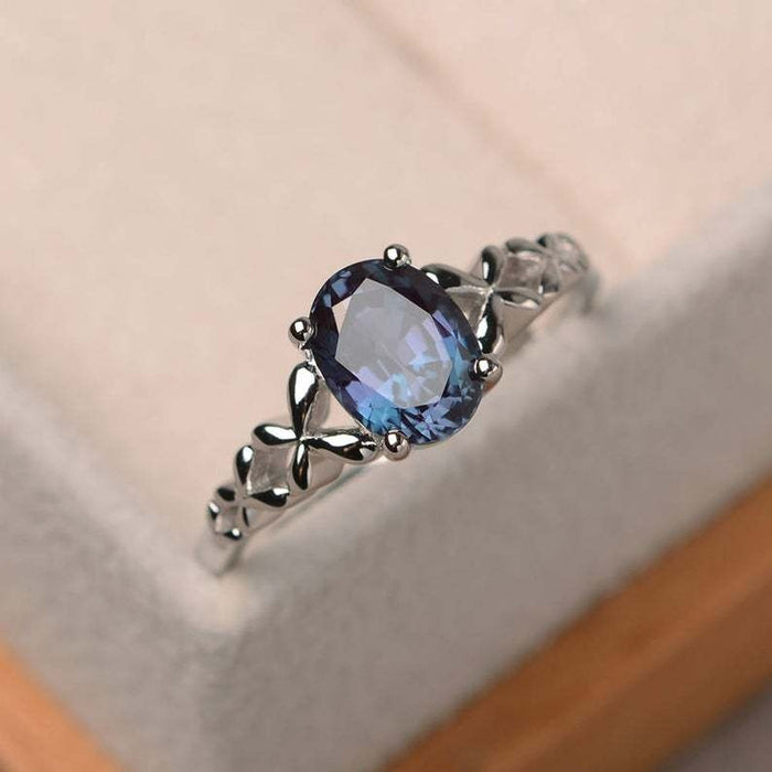 Fashion Zircon Inlaid Women's Engagement Ring Valentine's Day Gift Jewelry