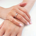 Creative Two Tone Gold Silver Women Ring, European Fashion Split Color Finger Jewelry view 4