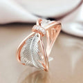 Creative Two Tone Gold Silver Women Ring, European Fashion Split Color Finger Jewelry view 3