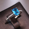 Minimalist OL Women Ring With Square Zircon, European Fashion Finger Jewelry view 3