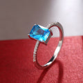 Minimalist OL Women Ring With Square Zircon, European Fashion Finger Jewelry view 4