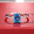 Minimalist OL Women Ring With Square Zircon, European Fashion Finger Jewelry view 5