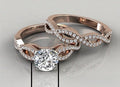 Luxury Rose Gold Color Women Zircon Ring, Fashion Couple Ring Jewelry For Cross Border view 5