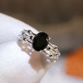 Fashion Womens Crystal Inlaid Engagement Ring European Style Gift Hand Jewelry Accessory view 6