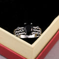 Fashion Womens Crystal Inlaid Engagement Ring European Style Gift Hand Jewelry Accessory view 2